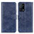 Coque Portefeuille Livre Cuir Etui Clapet A04D pour Oppo K9 5G Bleu