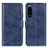 Coque Portefeuille Livre Cuir Etui Clapet A04D pour Sony Xperia 5 III SO-53B Bleu