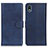 Coque Portefeuille Livre Cuir Etui Clapet A04D pour Sony Xperia Ace III Bleu