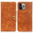 Coque Portefeuille Livre Cuir Etui Clapet A05 pour Apple iPhone 16 Pro Max Marron