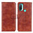 Coque Portefeuille Livre Cuir Etui Clapet A05D pour Motorola Moto E20 Marron