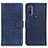 Coque Portefeuille Livre Cuir Etui Clapet A05D pour Motorola Moto G Pure Bleu