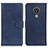 Coque Portefeuille Livre Cuir Etui Clapet A05D pour Nokia C21 Bleu