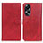 Coque Portefeuille Livre Cuir Etui Clapet A05D pour Oppo A18 Rouge