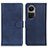 Coque Portefeuille Livre Cuir Etui Clapet A05D pour Oppo Reno10 5G Bleu