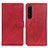 Coque Portefeuille Livre Cuir Etui Clapet A05D pour Sony Xperia 1 IV SO-51C Rouge
