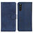 Coque Portefeuille Livre Cuir Etui Clapet A05D pour Sony Xperia 10 III Lite Bleu