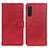 Coque Portefeuille Livre Cuir Etui Clapet A05D pour Sony Xperia 10 III Lite Rouge