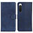 Coque Portefeuille Livre Cuir Etui Clapet A05D pour Sony Xperia 10 IV Bleu