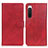 Coque Portefeuille Livre Cuir Etui Clapet A05D pour Sony Xperia 10 IV Rouge