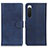 Coque Portefeuille Livre Cuir Etui Clapet A05D pour Sony Xperia 10 IV SO-52C Bleu