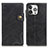 Coque Portefeuille Livre Cuir Etui Clapet A06 pour Apple iPhone 14 Pro Max Noir