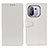 Coque Portefeuille Livre Cuir Etui Clapet A06D pour Xiaomi Mi 11 Pro 5G Blanc