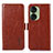 Coque Portefeuille Livre Cuir Etui Clapet A07D pour Asus ZenFone 10 Marron