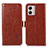 Coque Portefeuille Livre Cuir Etui Clapet A07D pour Motorola Moto G53 5G Marron