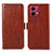 Coque Portefeuille Livre Cuir Etui Clapet A07D pour Motorola Moto G84 5G Marron