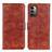 Coque Portefeuille Livre Cuir Etui Clapet A07D pour Nokia G11 Marron