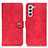 Coque Portefeuille Livre Cuir Etui Clapet A07D pour Samsung Galaxy S21 5G Rouge