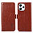 Coque Portefeuille Livre Cuir Etui Clapet A07D pour Xiaomi Redmi 12 4G Marron