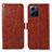 Coque Portefeuille Livre Cuir Etui Clapet A07D pour Xiaomi Redmi Note 12 4G Marron