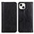 Coque Portefeuille Livre Cuir Etui Clapet A08 pour Apple iPhone 13 Mini Noir