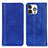 Coque Portefeuille Livre Cuir Etui Clapet A08 pour Apple iPhone 14 Pro Bleu