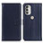 Coque Portefeuille Livre Cuir Etui Clapet A08D pour Motorola Moto G51 5G Bleu