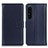 Coque Portefeuille Livre Cuir Etui Clapet A08D pour Sony Xperia 1 IV SO-51C Bleu