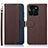 Coque Portefeuille Livre Cuir Etui Clapet A09D pour Huawei Honor X6a Marron