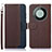 Coque Portefeuille Livre Cuir Etui Clapet A09D pour Huawei Mate 60 Marron