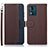 Coque Portefeuille Livre Cuir Etui Clapet A09D pour Motorola Moto E13 Marron