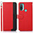 Coque Portefeuille Livre Cuir Etui Clapet A09D pour Motorola Moto E20 Rouge