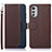 Coque Portefeuille Livre Cuir Etui Clapet A09D pour Motorola Moto E32 Marron