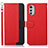 Coque Portefeuille Livre Cuir Etui Clapet A09D pour Motorola Moto E32 Rouge