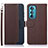 Coque Portefeuille Livre Cuir Etui Clapet A09D pour Motorola Moto Edge 30 5G Marron