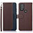 Coque Portefeuille Livre Cuir Etui Clapet A09D pour Motorola Moto G Play Gen 2 Marron