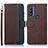 Coque Portefeuille Livre Cuir Etui Clapet A09D pour Motorola Moto G Pure Marron