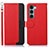 Coque Portefeuille Livre Cuir Etui Clapet A09D pour Motorola Moto G200 5G Rouge