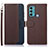 Coque Portefeuille Livre Cuir Etui Clapet A09D pour Motorola Moto G40 Fusion Marron