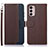 Coque Portefeuille Livre Cuir Etui Clapet A09D pour Motorola Moto G42 Marron