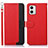 Coque Portefeuille Livre Cuir Etui Clapet A09D pour Motorola Moto G73 5G Rouge