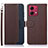 Coque Portefeuille Livre Cuir Etui Clapet A09D pour Motorola Moto G84 5G Marron