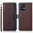 Coque Portefeuille Livre Cuir Etui Clapet A09D pour Motorola Moto X40 5G Marron