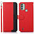 Coque Portefeuille Livre Cuir Etui Clapet A09D pour Nokia C31 Rouge