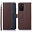 Coque Portefeuille Livre Cuir Etui Clapet A09D pour Oppo A55S 5G Marron