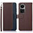 Coque Portefeuille Livre Cuir Etui Clapet A09D pour Oppo Reno10 5G Marron