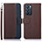 Coque Portefeuille Livre Cuir Etui Clapet A09D pour Oppo Reno6 5G Marron