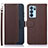 Coque Portefeuille Livre Cuir Etui Clapet A09D pour Oppo Reno6 Pro 5G India Marron