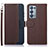 Coque Portefeuille Livre Cuir Etui Clapet A09D pour Oppo Reno6 Pro 5G Marron