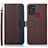 Coque Portefeuille Livre Cuir Etui Clapet A09D pour Samsung Galaxy A21s Marron